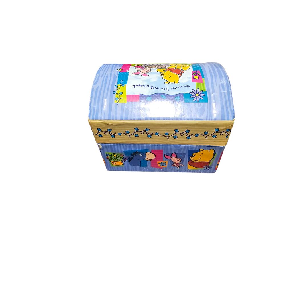 Vintage Y2K Disney Winnie The Pooh Lightweight Blue Jewelry Box - Picture 3 of 6